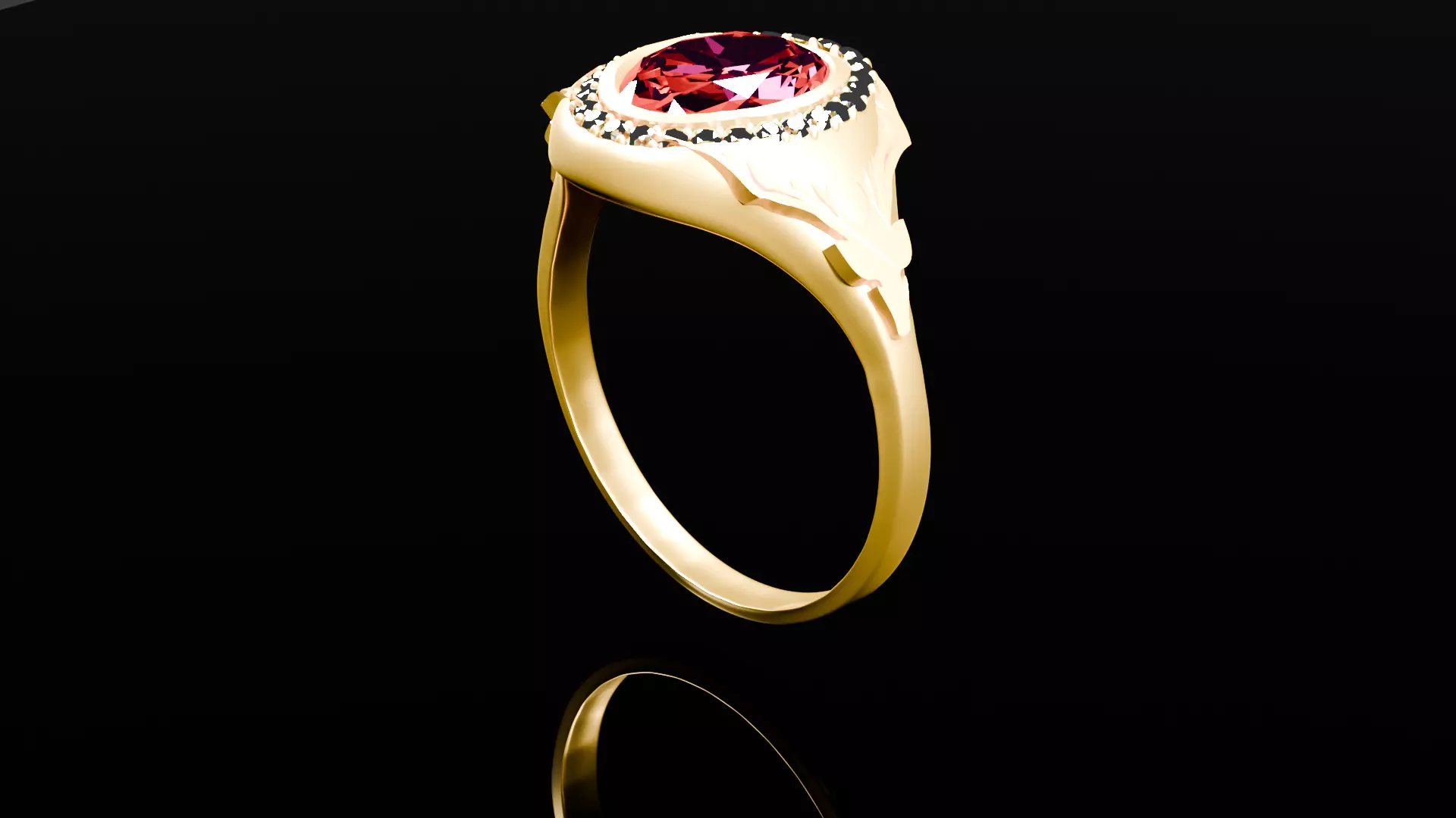 Ring 3D Model for Jewelry visualization and printing 3D model_0