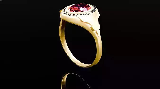 Ring 3D Model for Jewelry visualization and printing