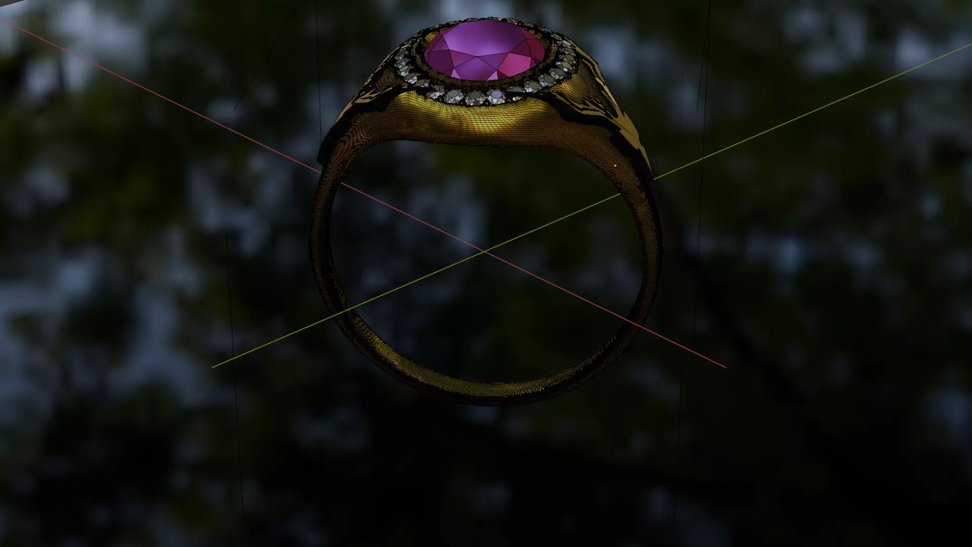 Ring 3D Model for Jewelry visualization and printing 3D model_5