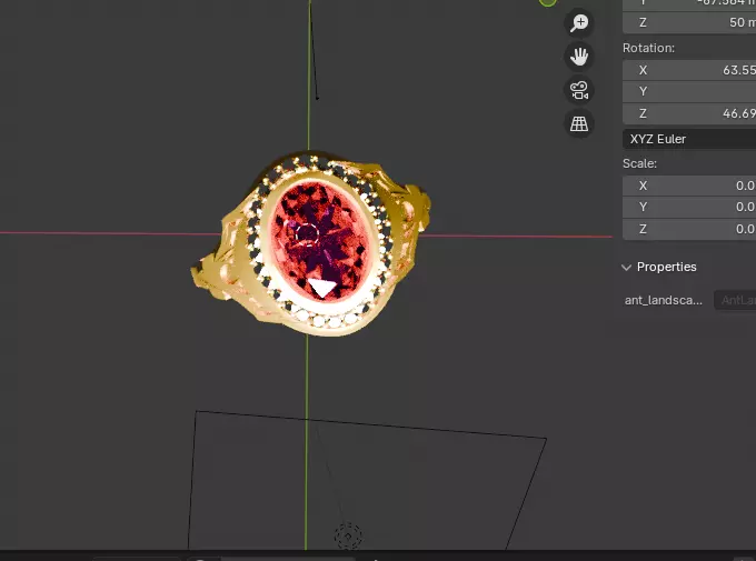 Ring 3D Model for Jewelry visualization and printing 3D model_2