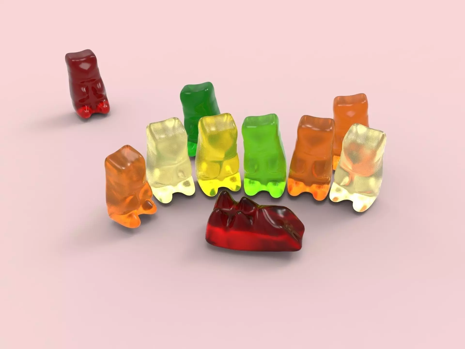 Gummy bear DAE 3D print model_0