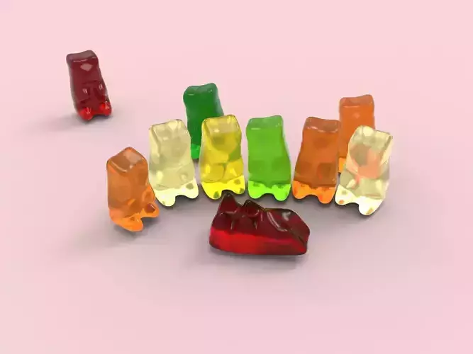 Gummy bear DAE 3D print model