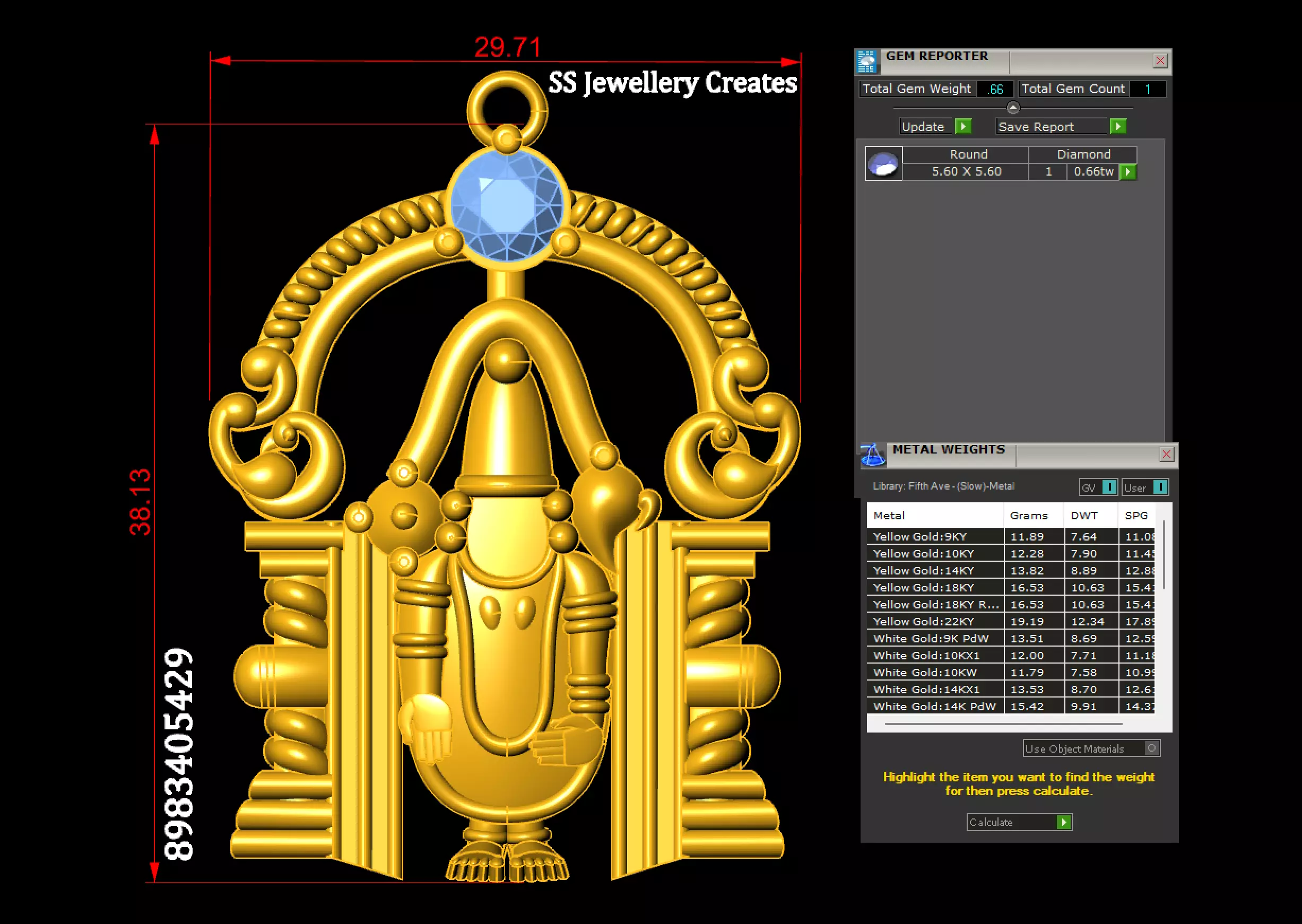 Balaji Pendant-21 Check Description 3D print model_1