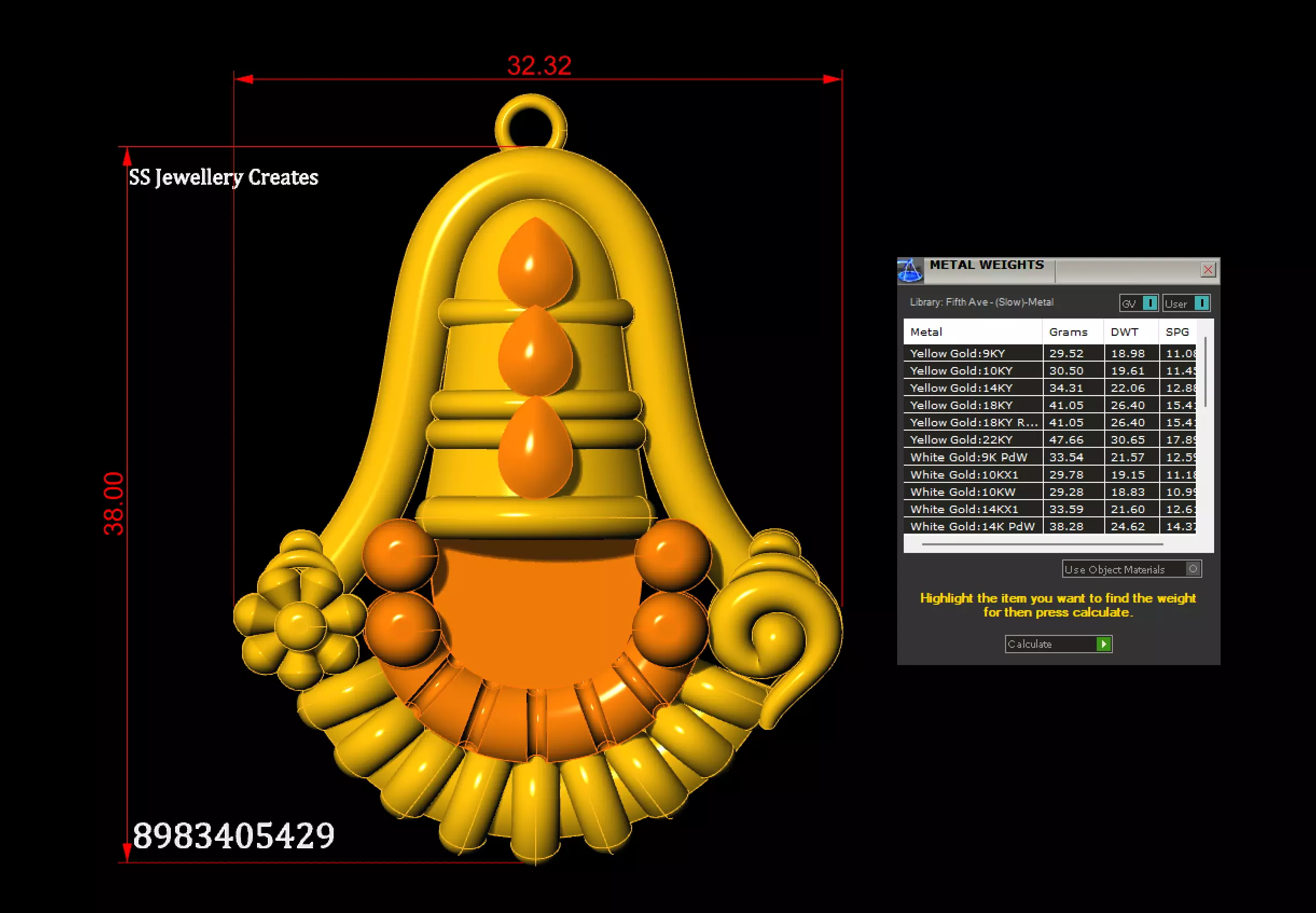 Balaji Pendant-21 Check Description 3D print model_8