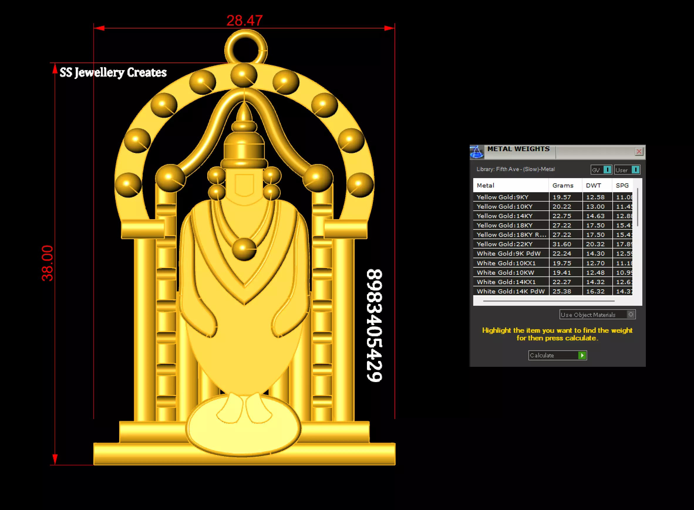 Balaji Pendant-21 Check Description 3D print model_11