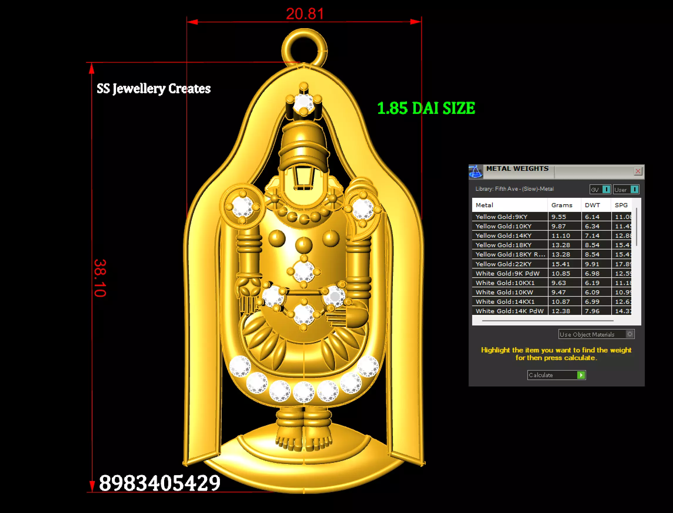 Balaji Pendant-21 Check Description 3D print model_14