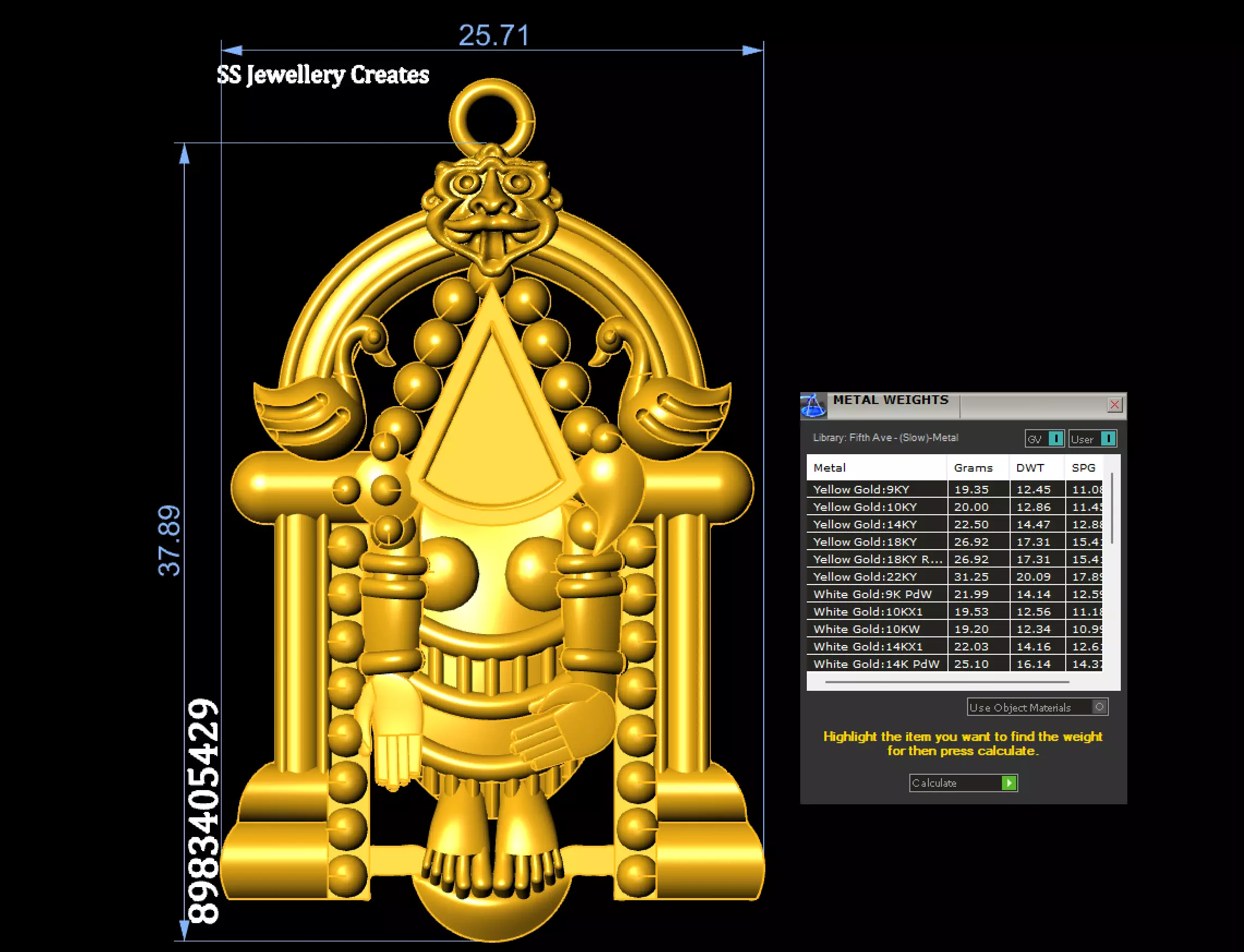 Balaji Pendant-21 Check Description 3D print model_7