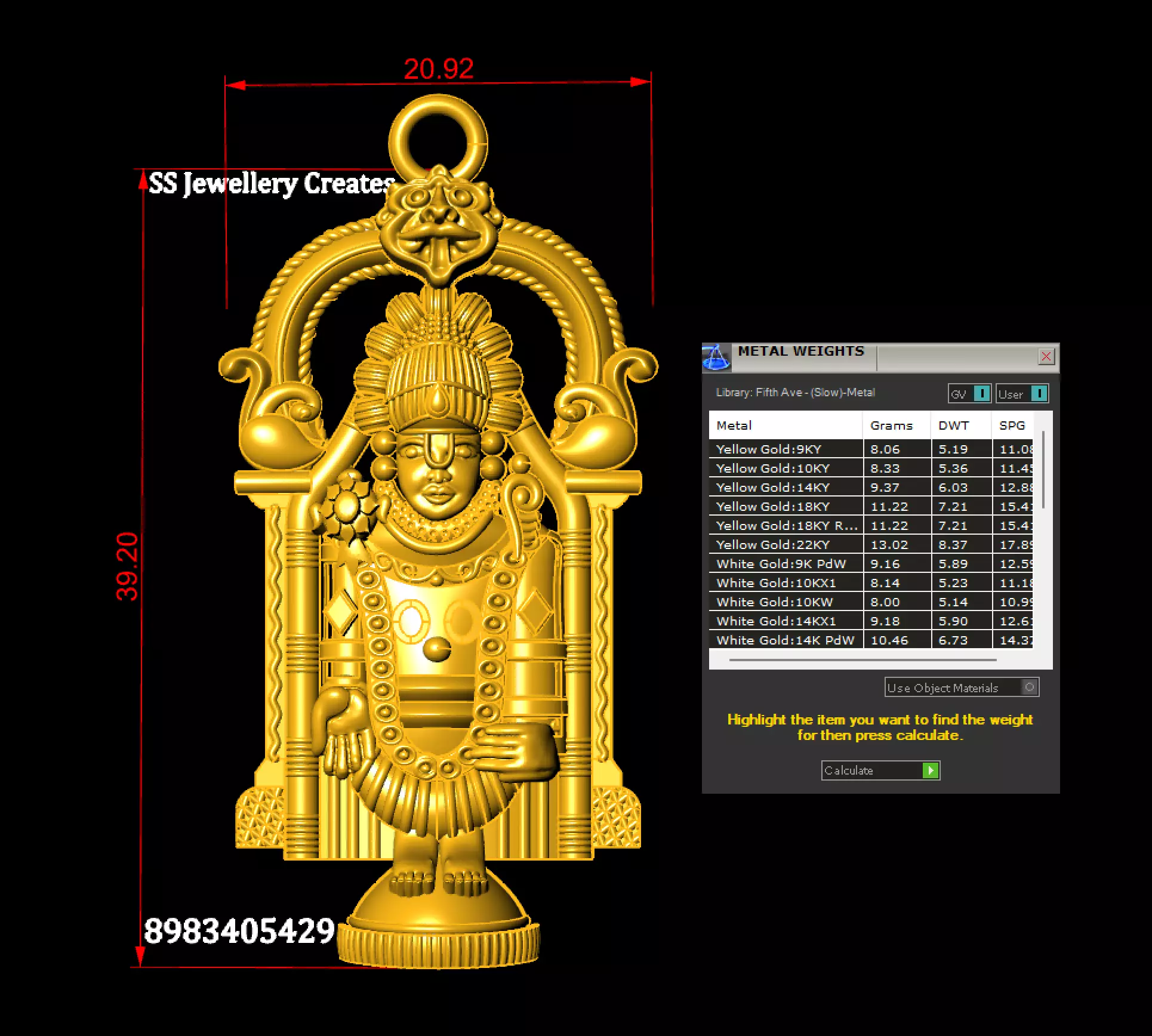 Balaji Pendant-21 Check Description 3D print model_0