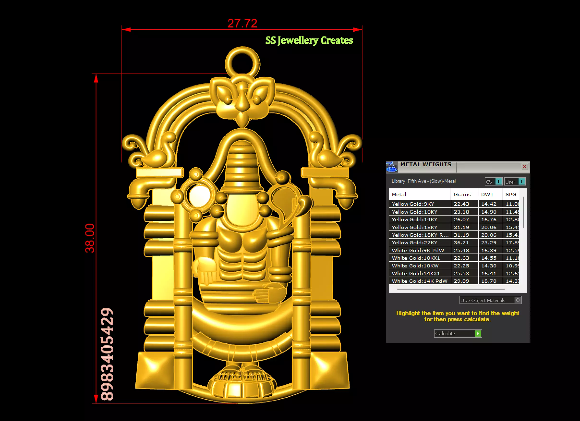 Balaji Pendant-21 Check Description 3D print model_2