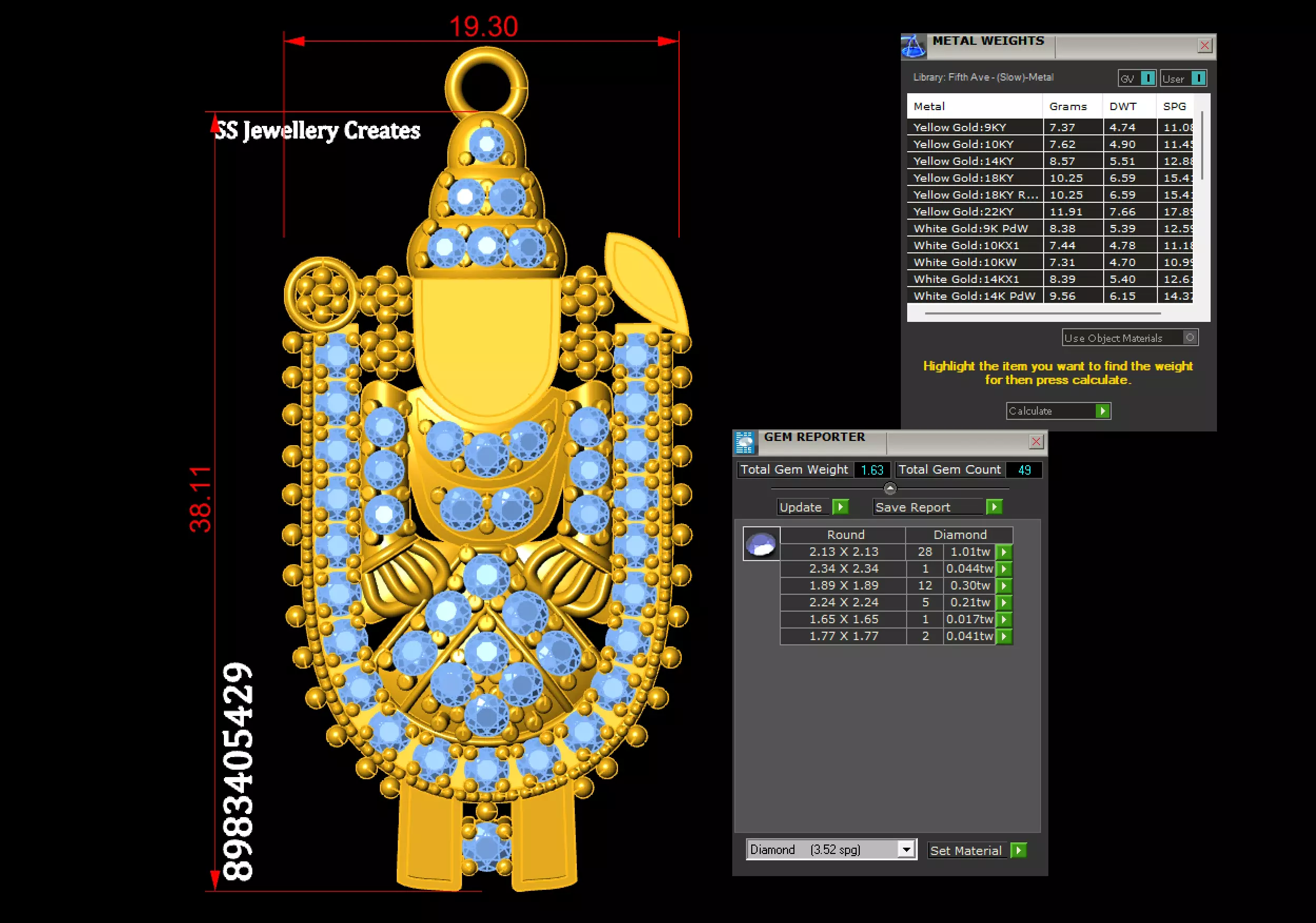 Balaji Pendant-21 Check Description 3D print model_18