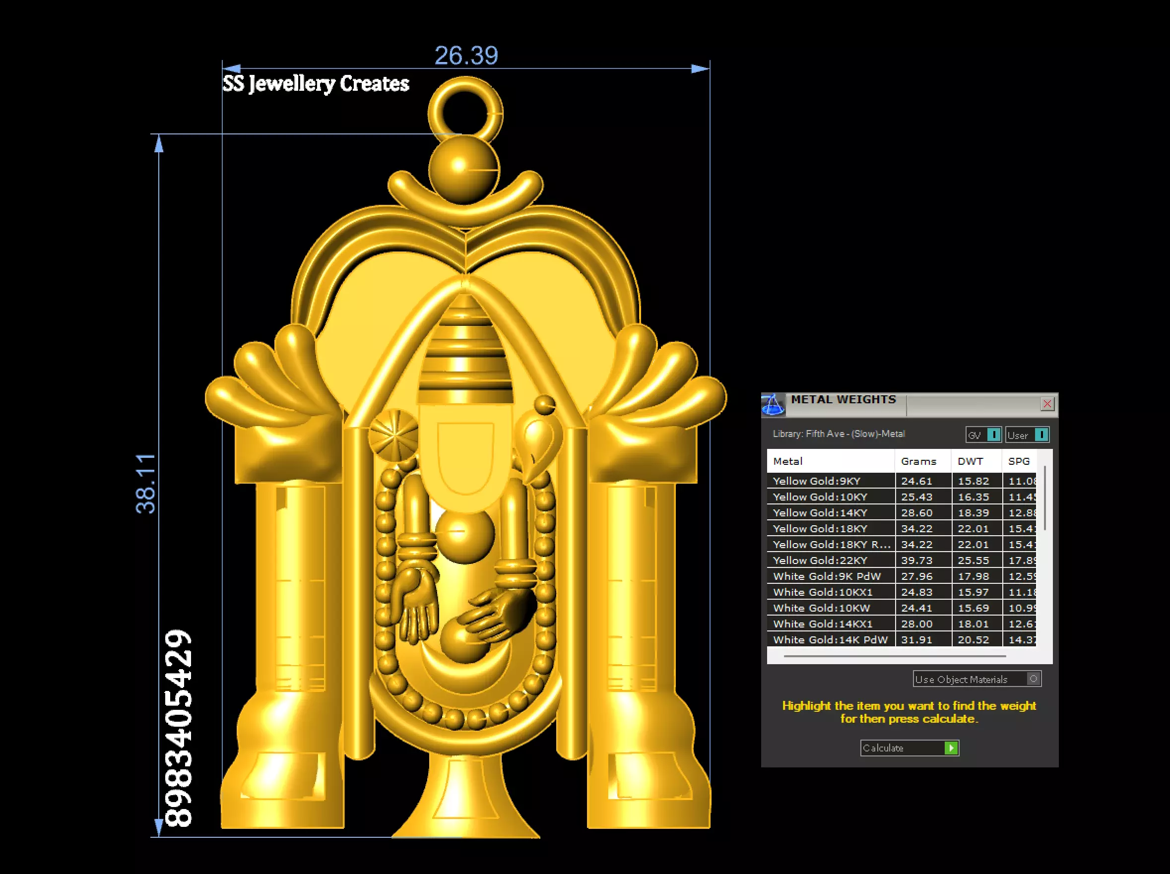 Balaji Pendant-21 Check Description 3D print model_12