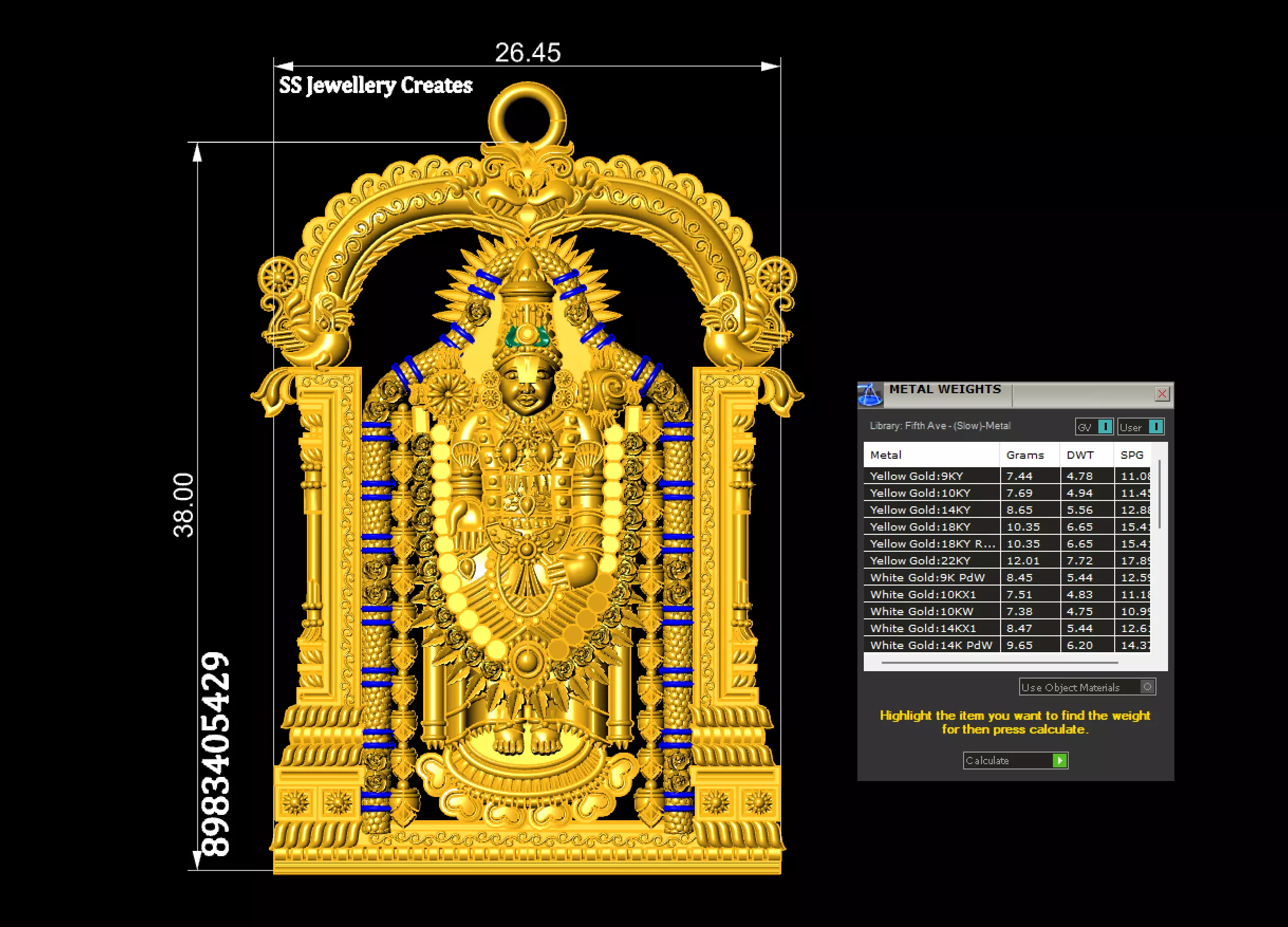 Balaji Pendant-21 Check Description 3D print model_3