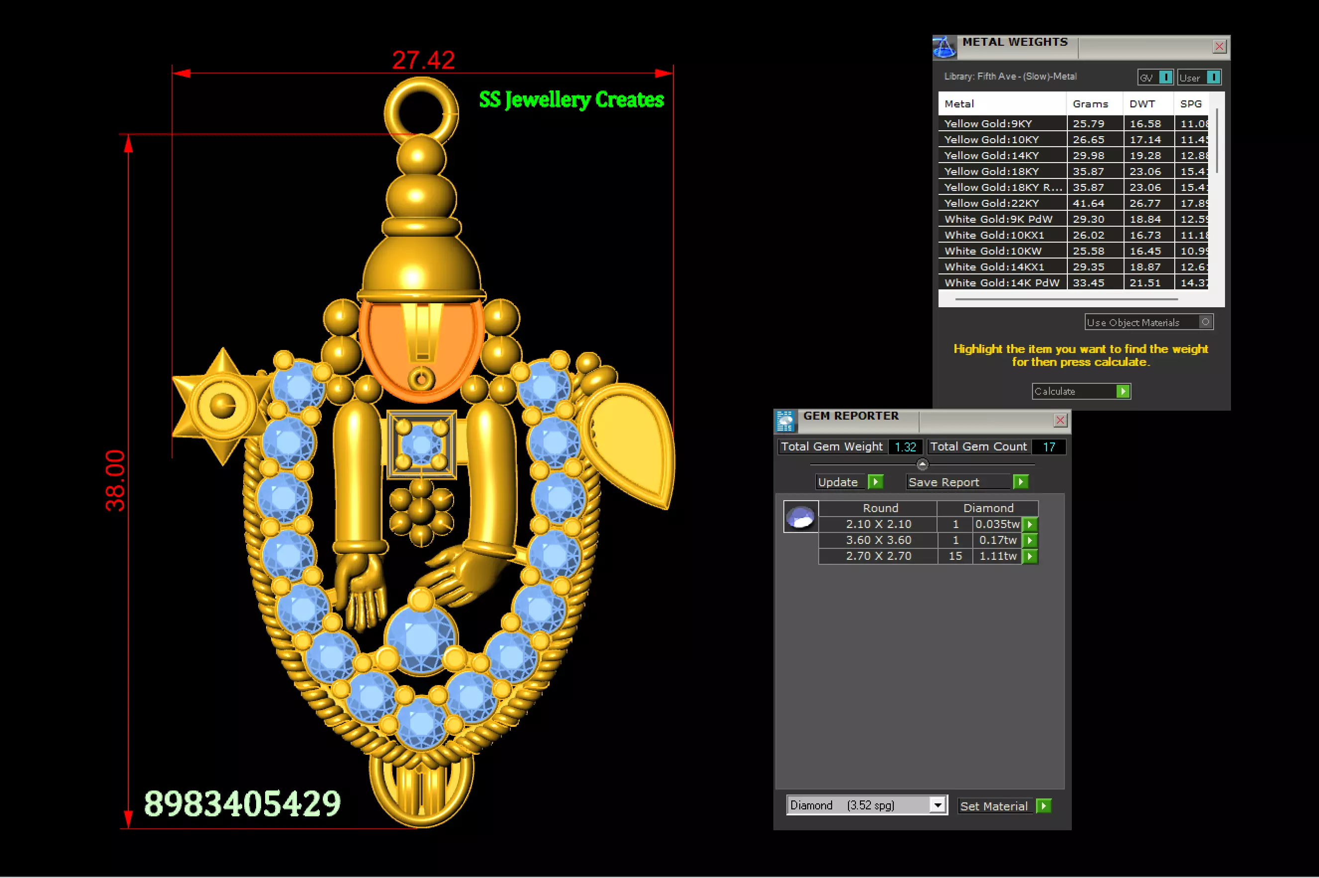 Balaji Pendant-21 Check Description 3D print model_19