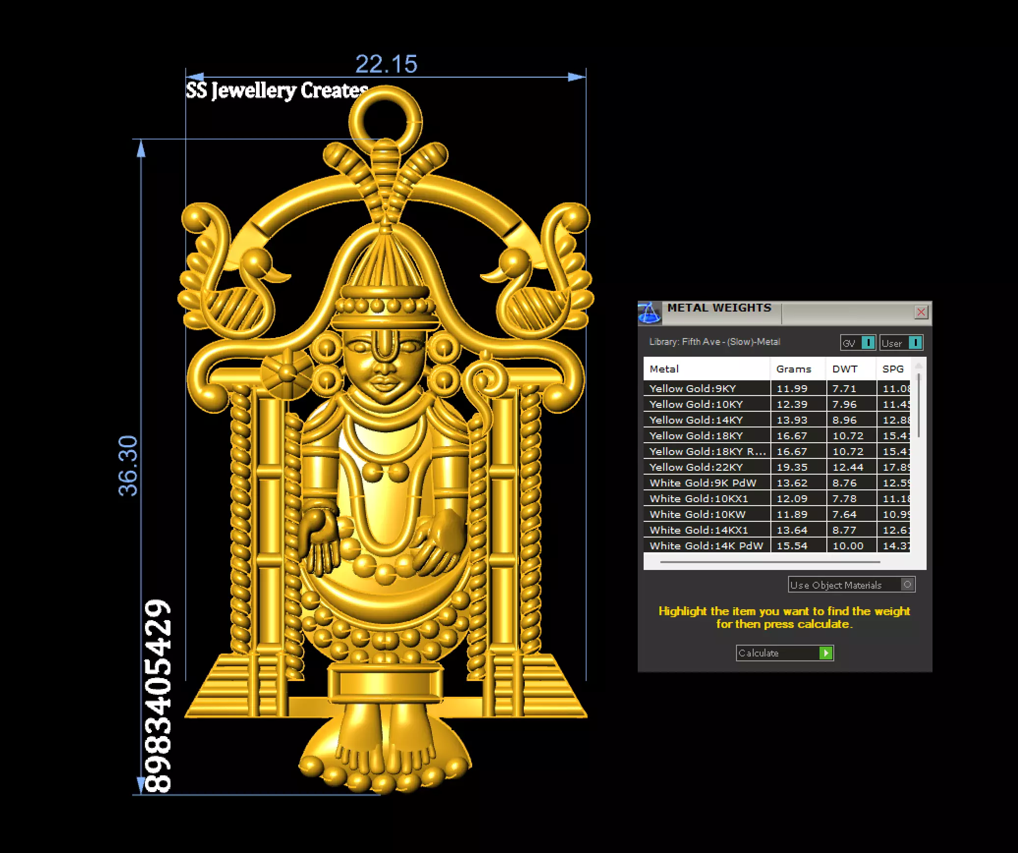 Balaji Pendant-21 Check Description 3D print model_10