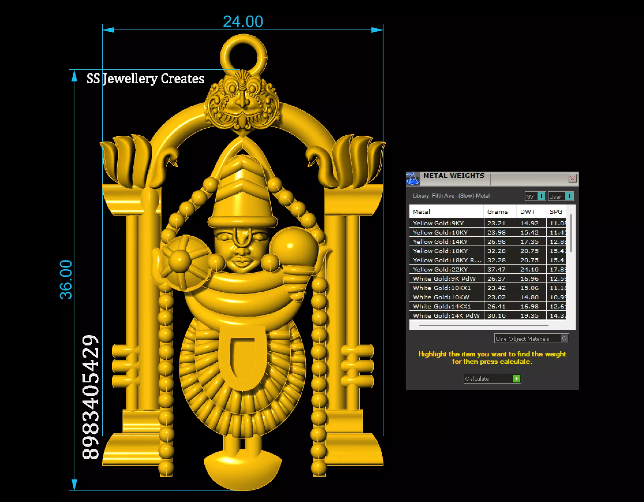 Balaji Pendant-21 Check Description 3D print model_4