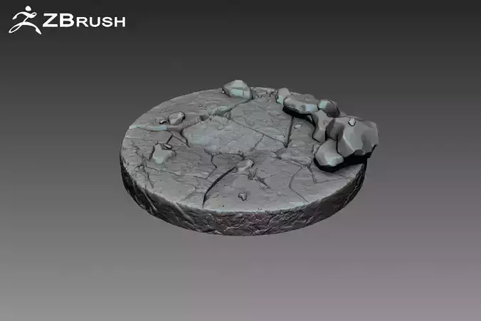 Zbrush Stone Pedestal 3D model