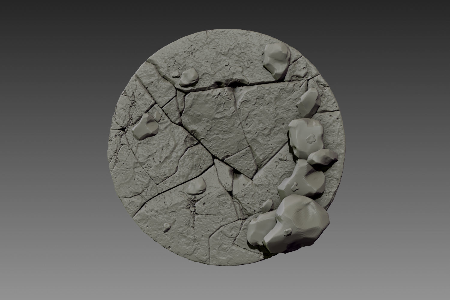 Zbrush Stone Pedestal 3D model_6