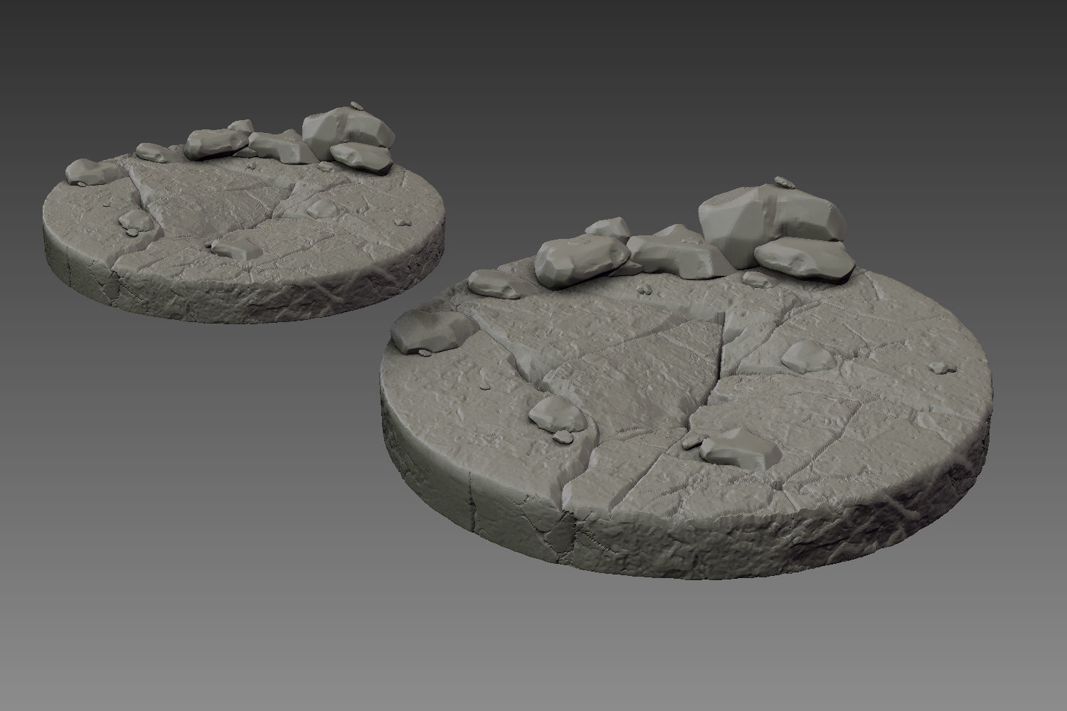 Zbrush Stone Pedestal 3D model_3