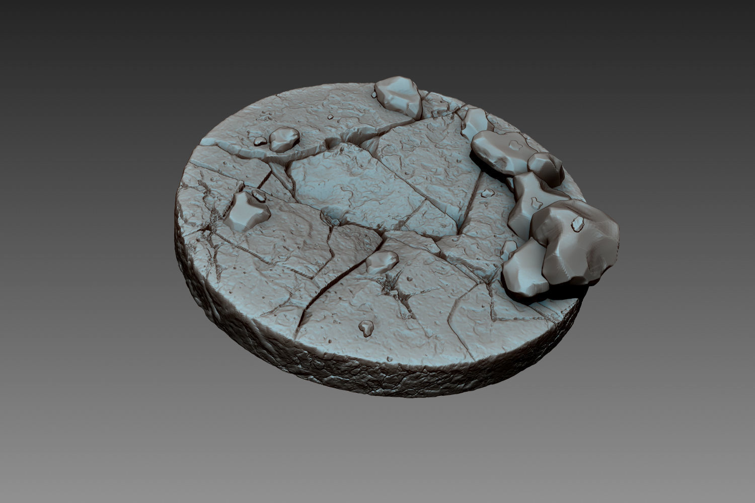 Zbrush Stone Pedestal 3D model_2
