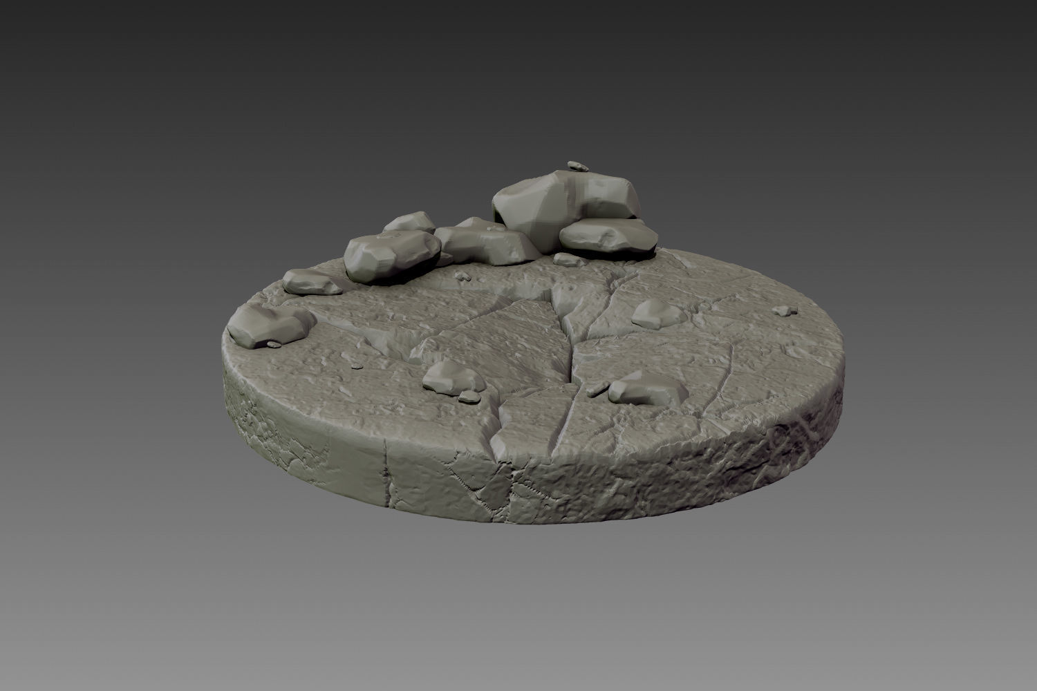 Zbrush Stone Pedestal 3D model_5