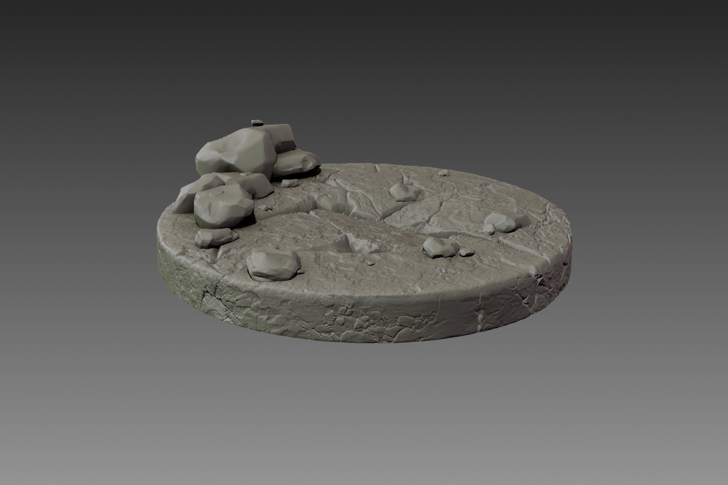 Zbrush Stone Pedestal 3D model_4
