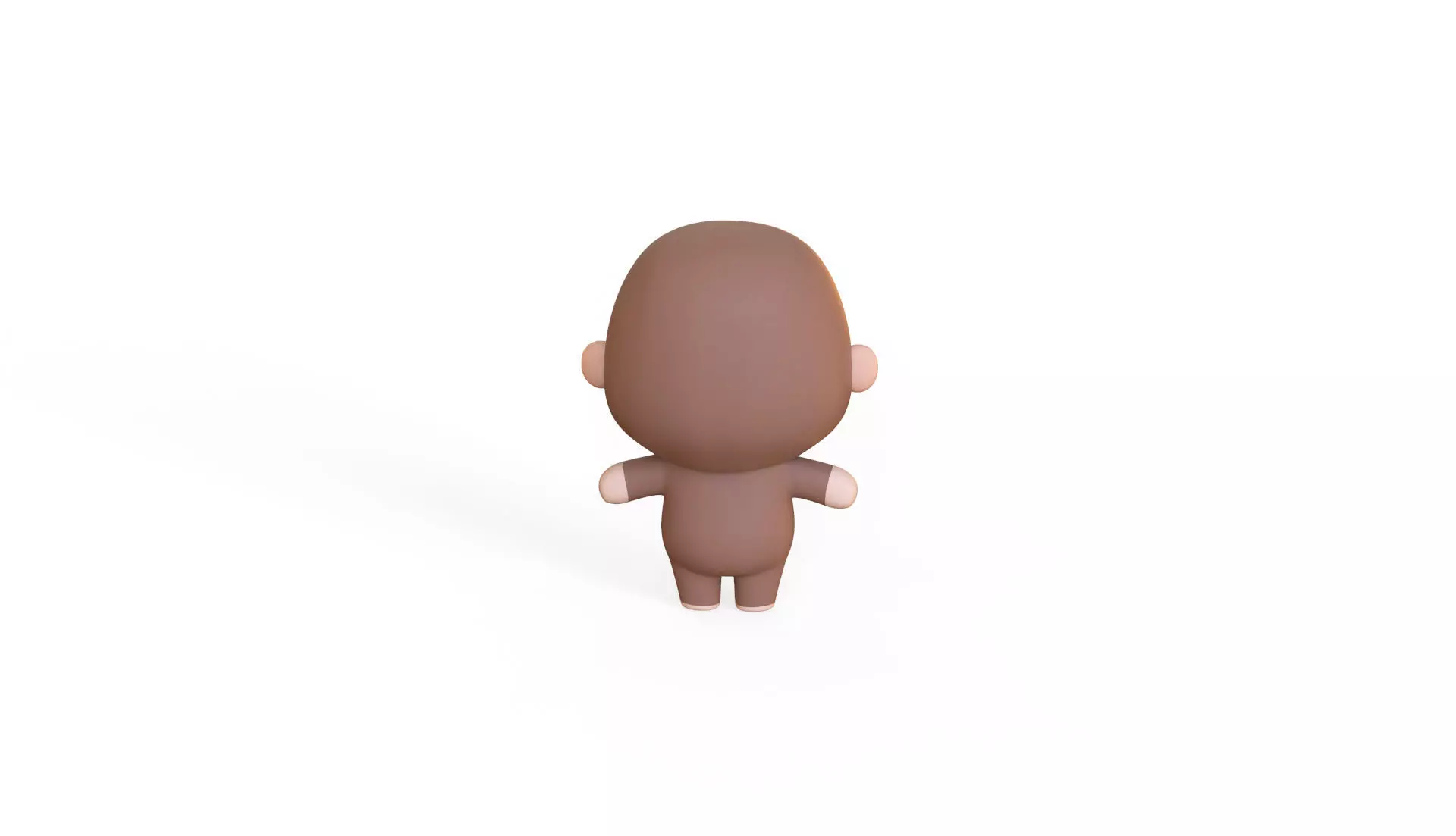 Cartoon Sloth - Chubby Animal Rigged Low-poly 3D model_6