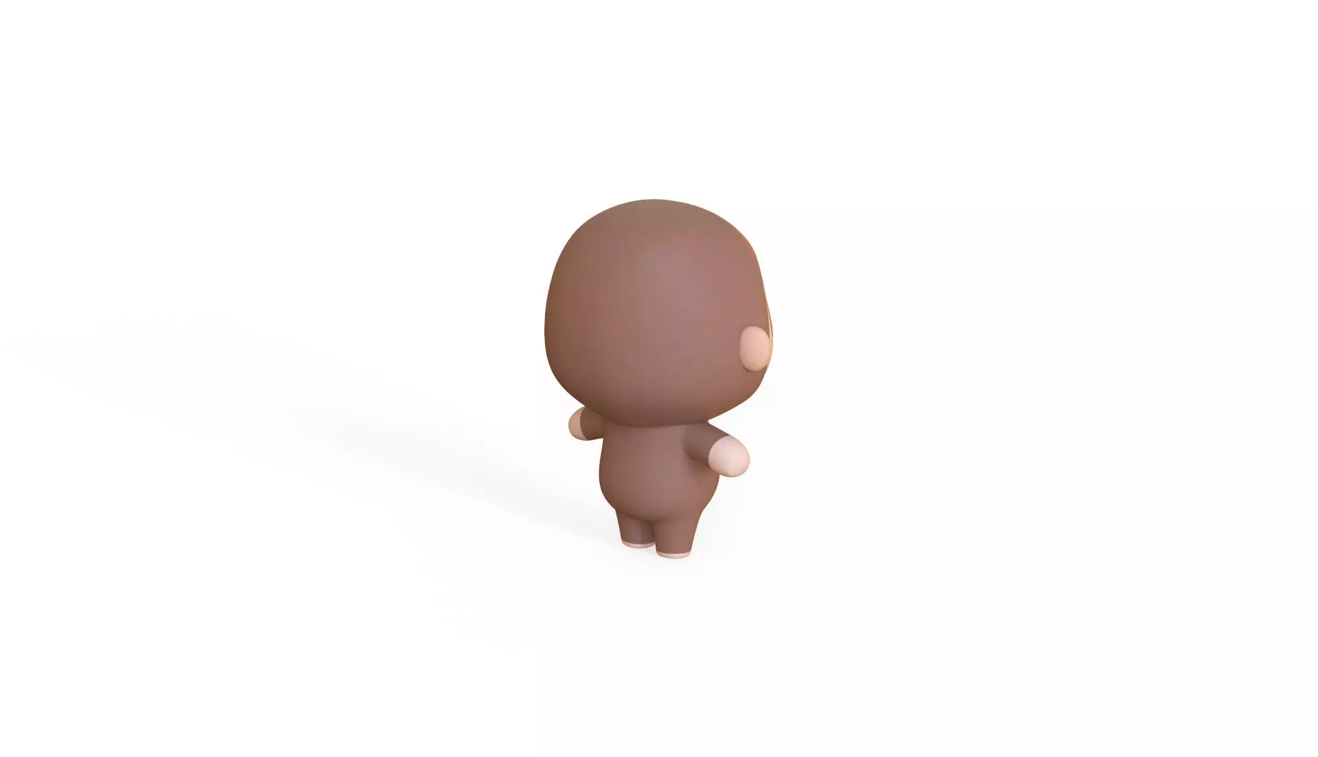 Cartoon Sloth - Chubby Animal Rigged Low-poly 3D model_5