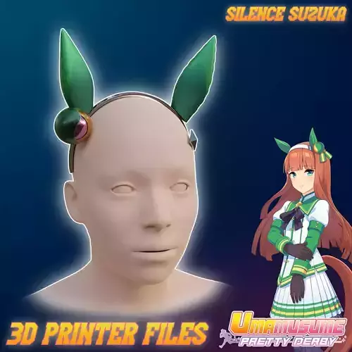 Silence Suzuka Cosplay Ears Umamusume Pretty Derby 3D print model