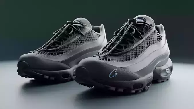  Corteiz x Nike Air Max 95 Black and Blue colorway