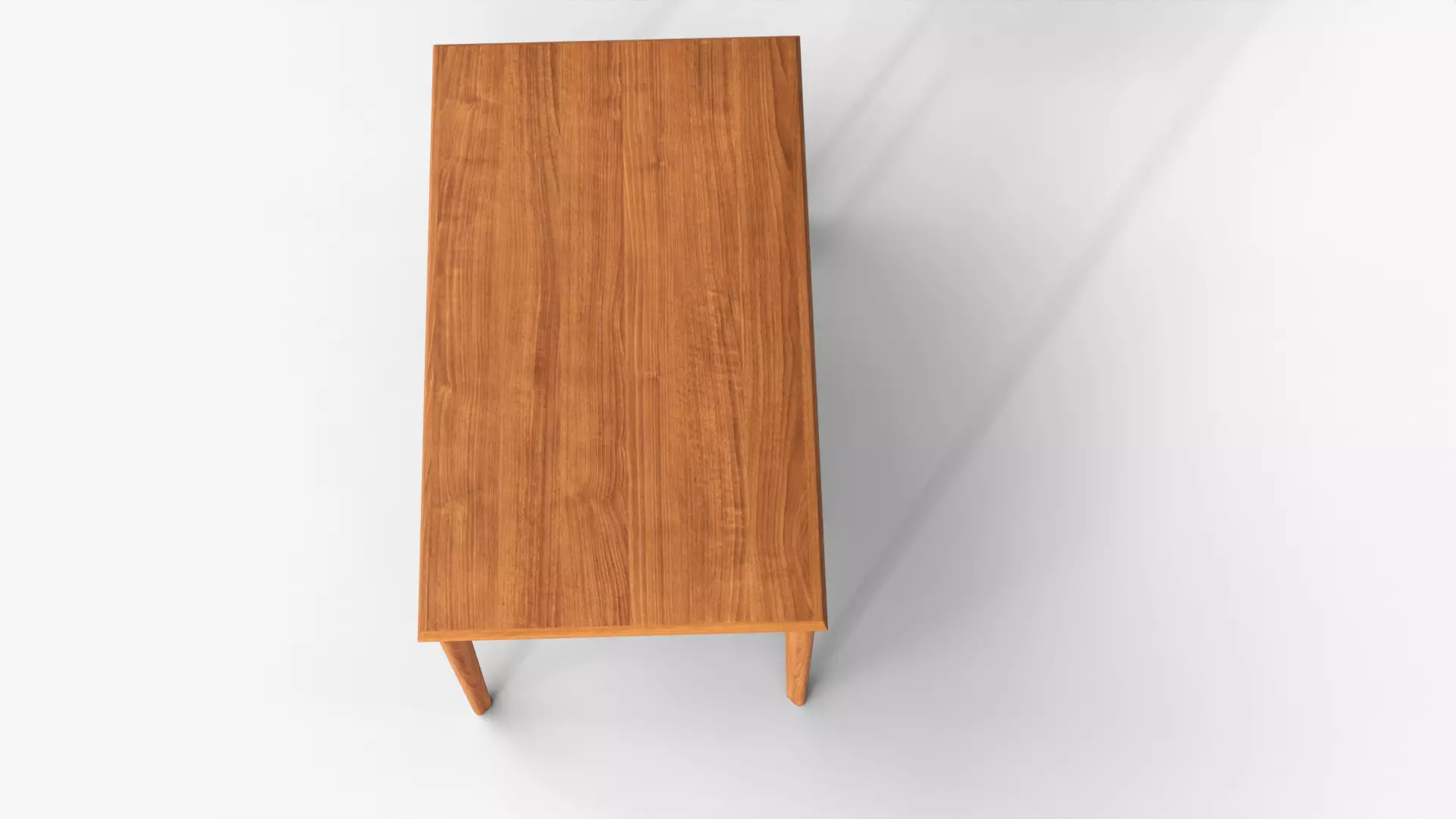 Realistic Wooden Dining Table 3D Model  PBR Textured Low Poly  Low-poly 3D model_7