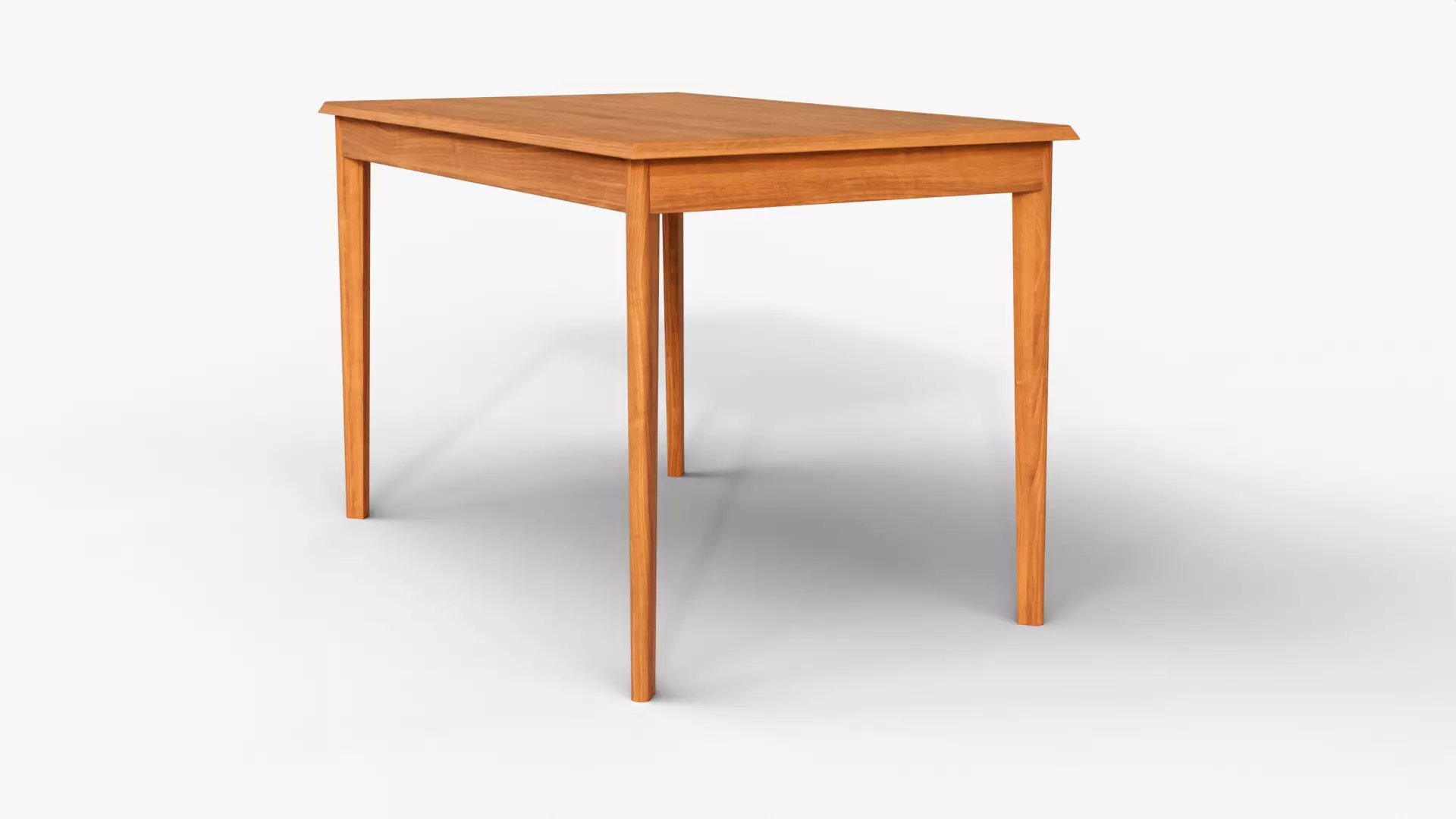 Realistic Wooden Dining Table 3D Model  PBR Textured Low Poly  Low-poly 3D model_3