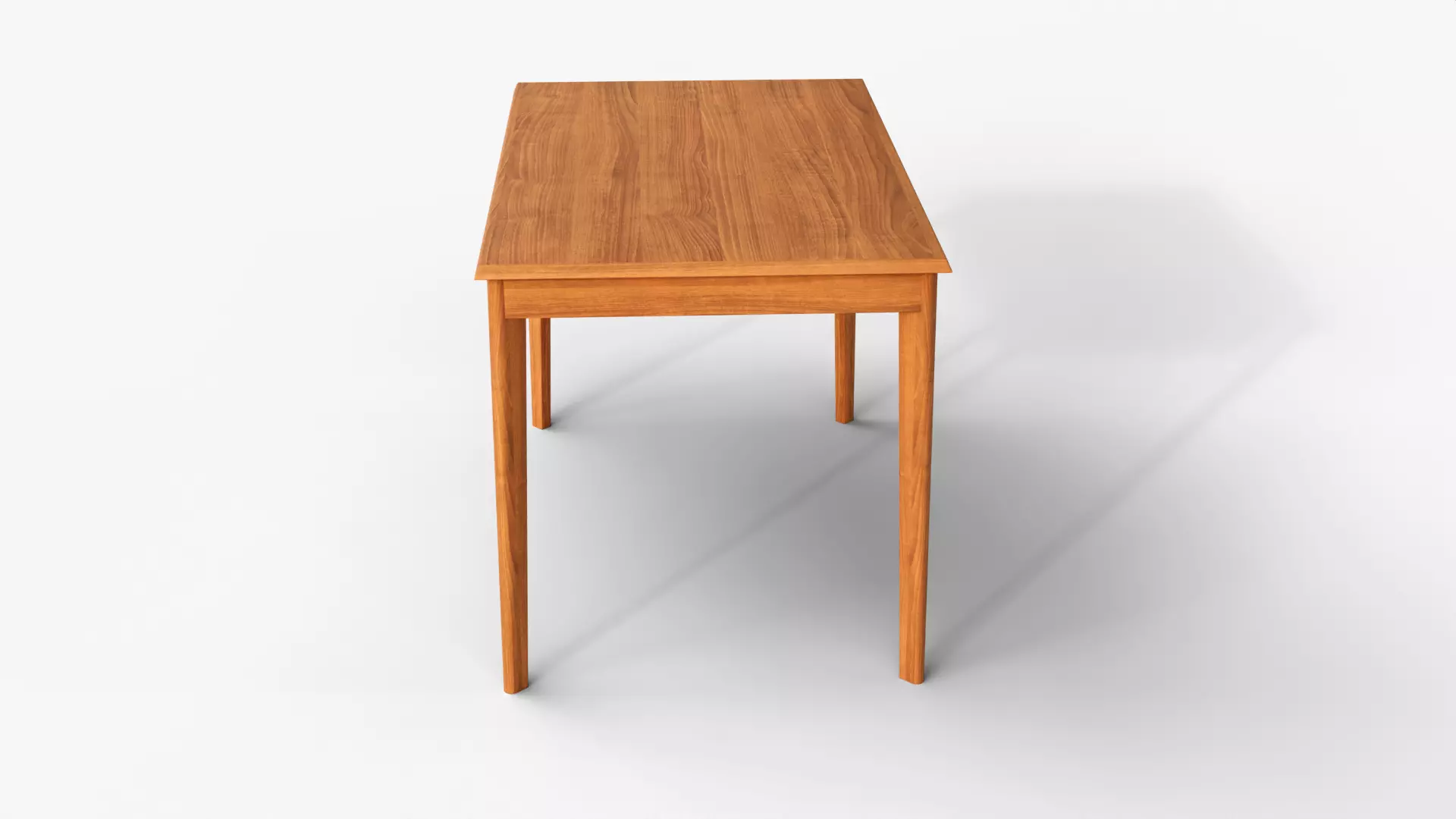 Realistic Wooden Dining Table 3D Model  PBR Textured Low Poly  Low-poly 3D model_10