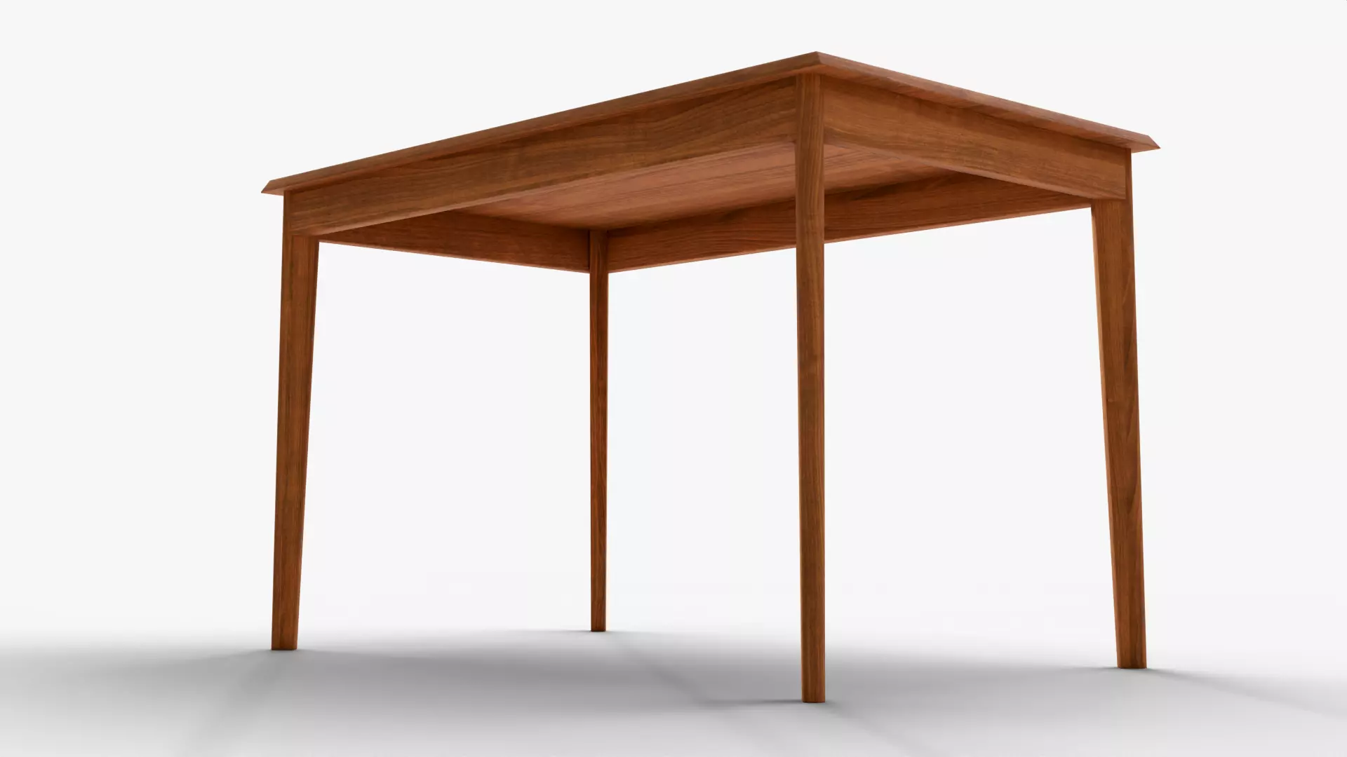 Realistic Wooden Dining Table 3D Model  PBR Textured Low Poly  Low-poly 3D model_5