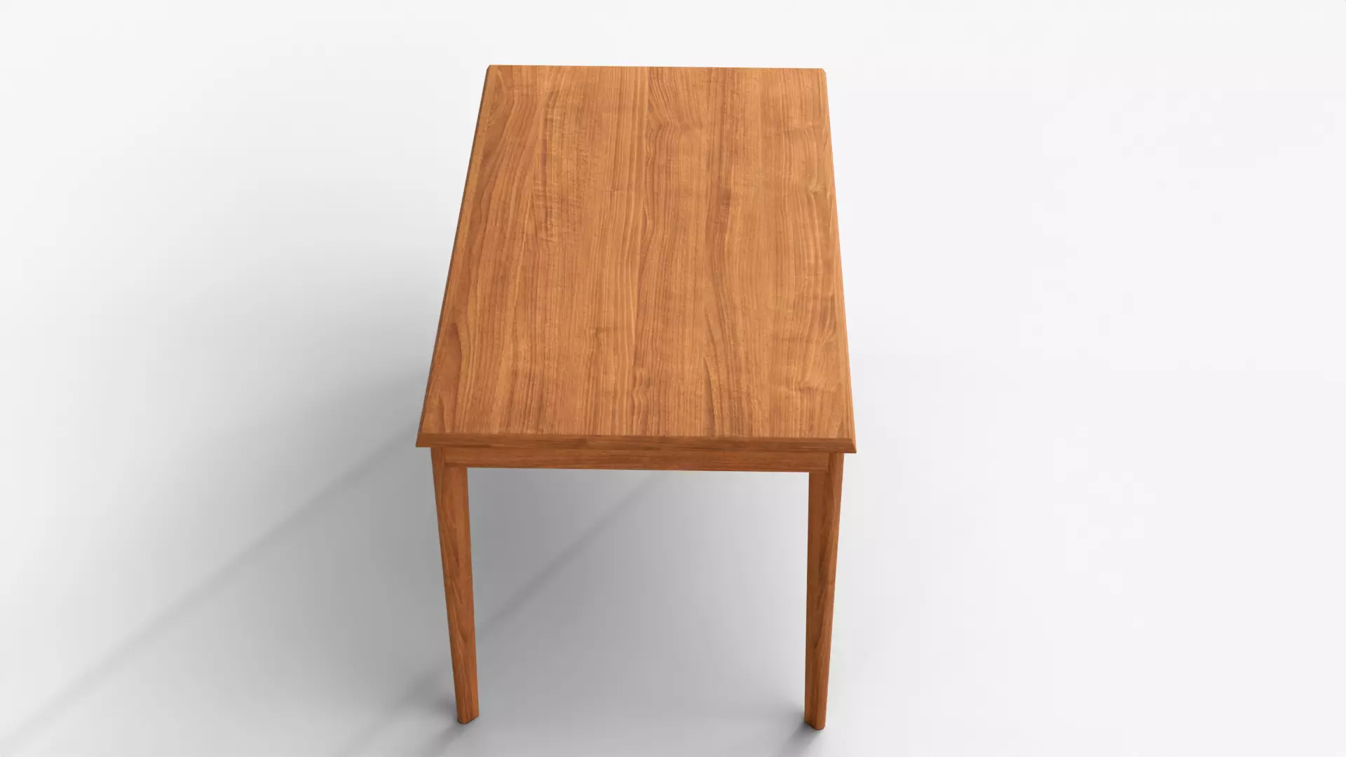 Realistic Wooden Dining Table 3D Model  PBR Textured Low Poly  Low-poly 3D model_11