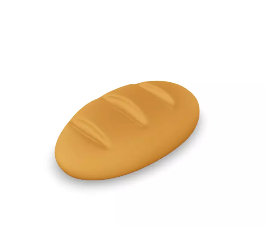 Medieval Bread Low-poly 3D model_0