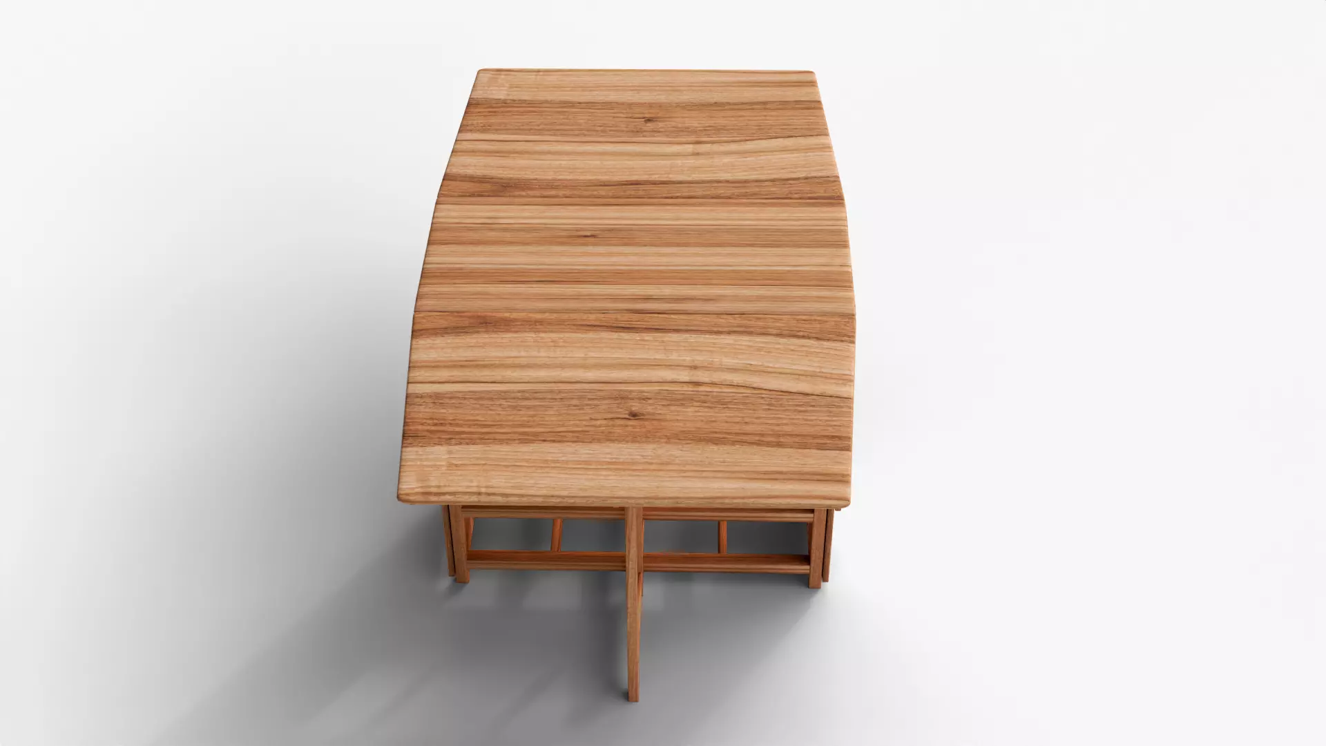 Realistic Wooden Dining Table and High Poly  Low-poly 3D model_10