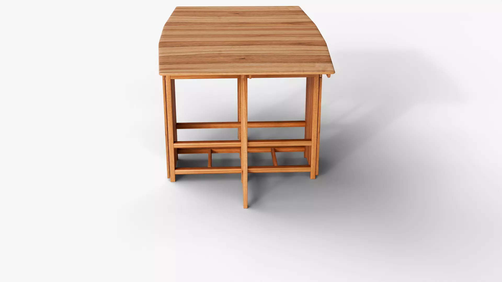 Realistic Wooden Dining Table and High Poly  Low-poly 3D model_9