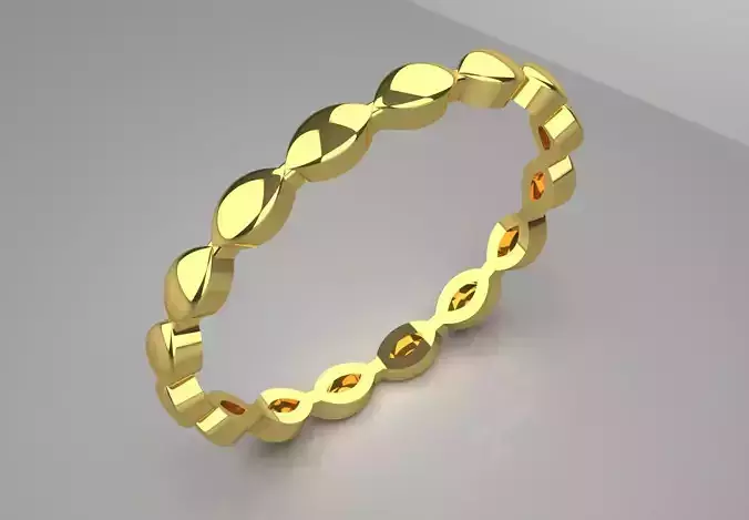 Endless Ring Design Gold stl Ring Model gr0133