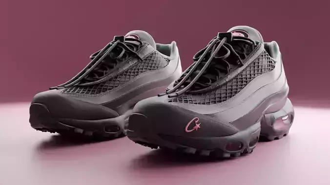 Corteiz x Nike Air Max 95 Black and Pink colorway