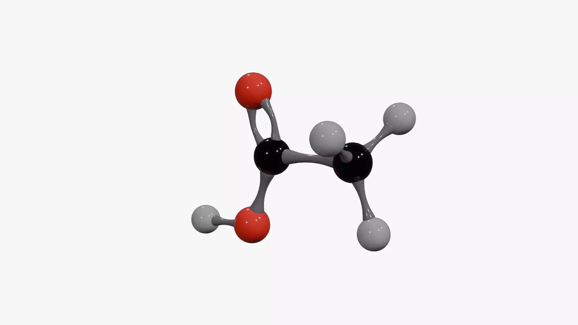 Acetic acid Molecule Low-poly 3D model_4
