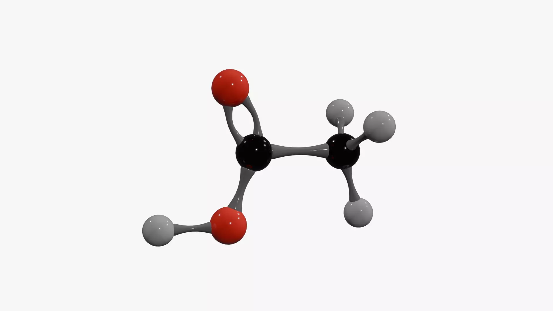 Acetic acid Molecule Low-poly 3D model_5