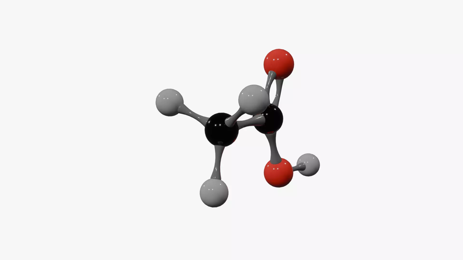 Acetic acid Molecule Low-poly 3D model_3