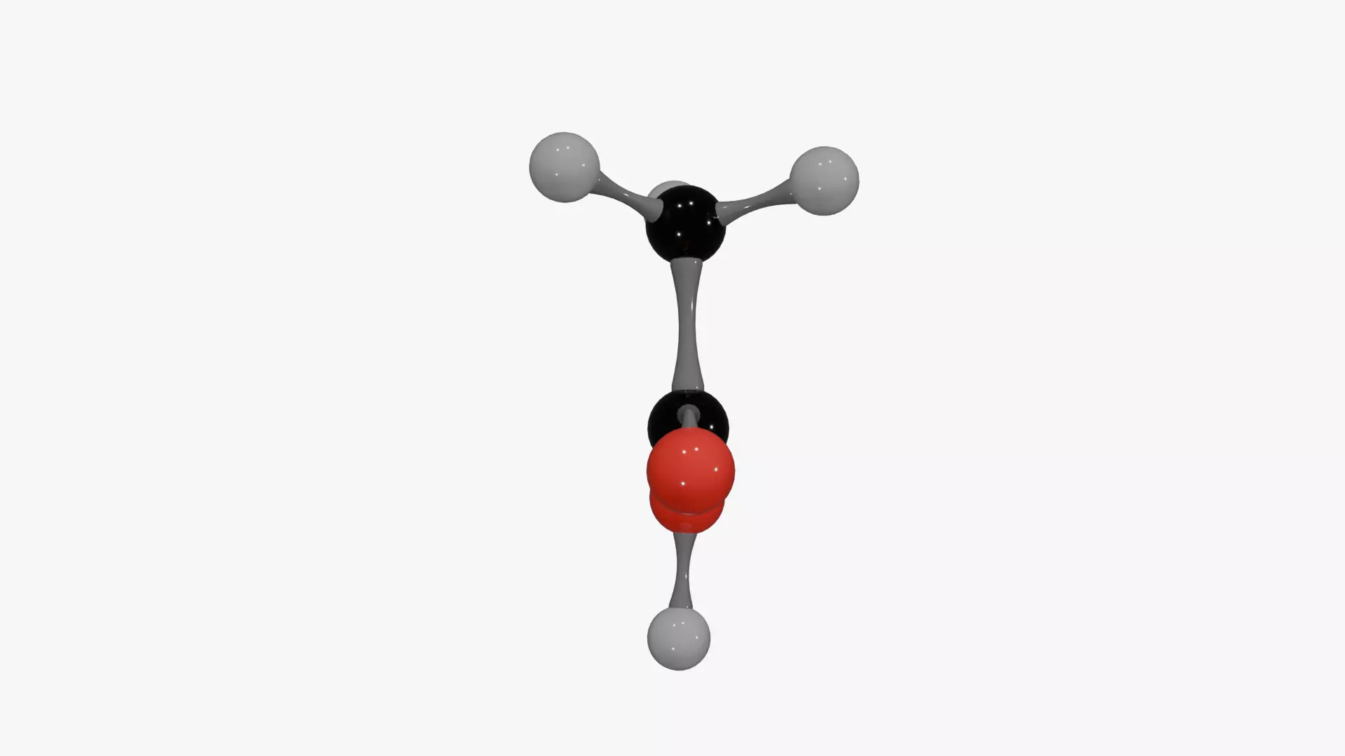 Acetic acid Molecule Low-poly 3D model_7