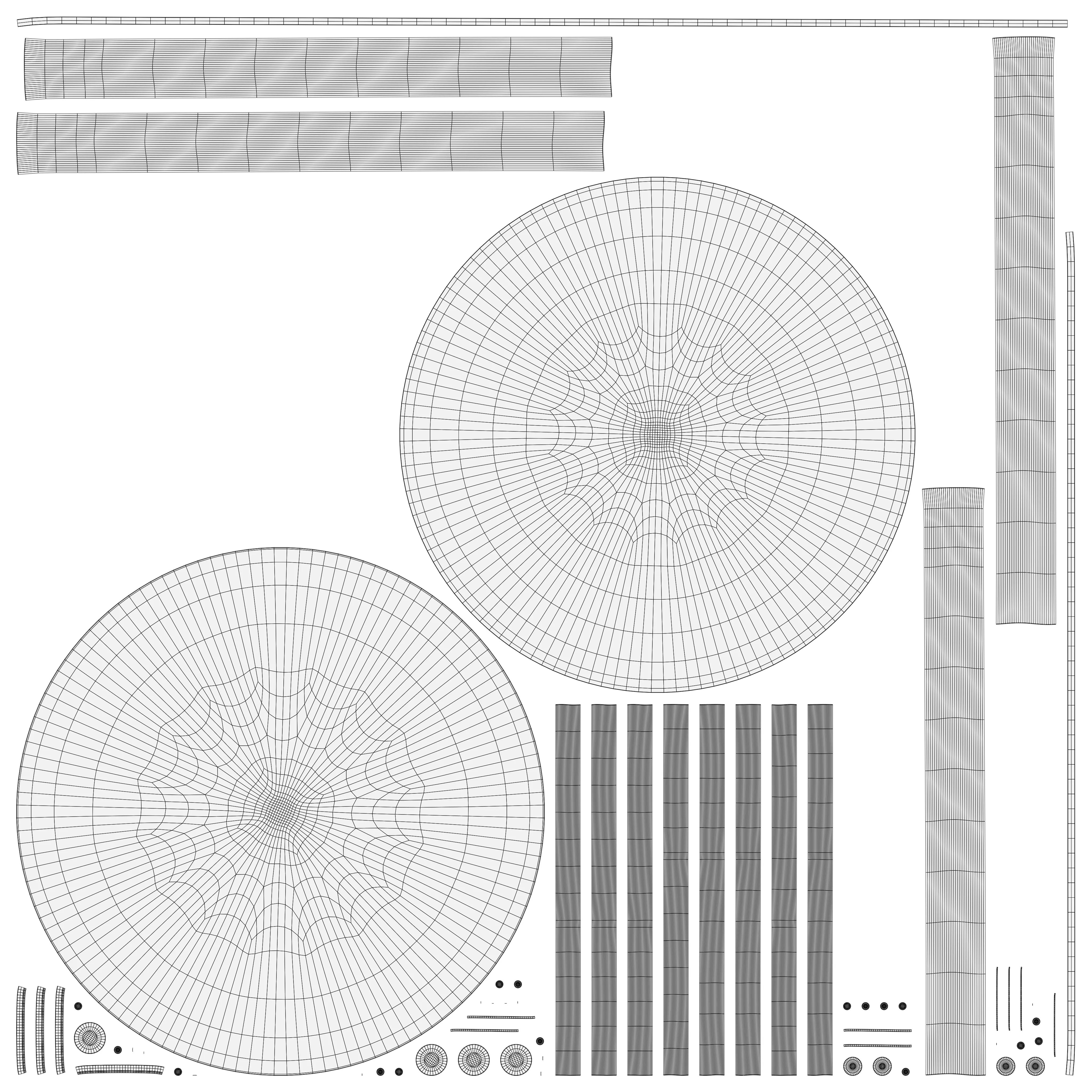 Modern Round Table 3D Model  Sleek Metal Legs  Wooden Top Low-poly 3D model_5