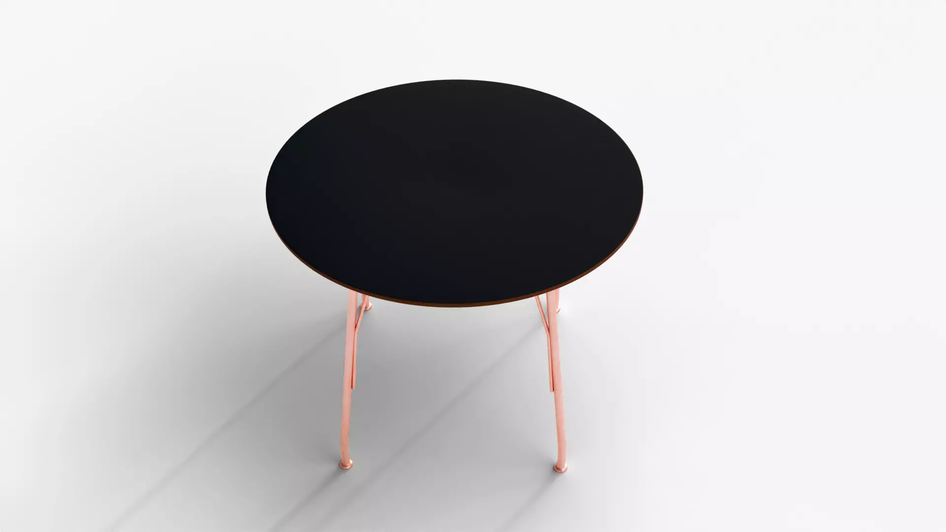 Modern Round Table 3D Model  Sleek Metal Legs  Wooden Top Low-poly 3D model_8