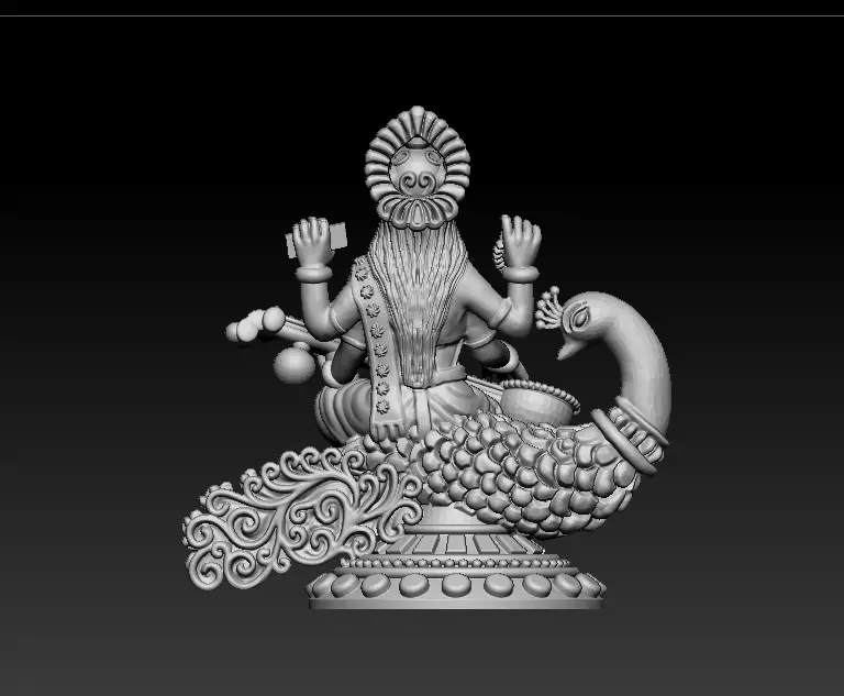 7 pis SARASWATI 3D MODEL  3D print model_17