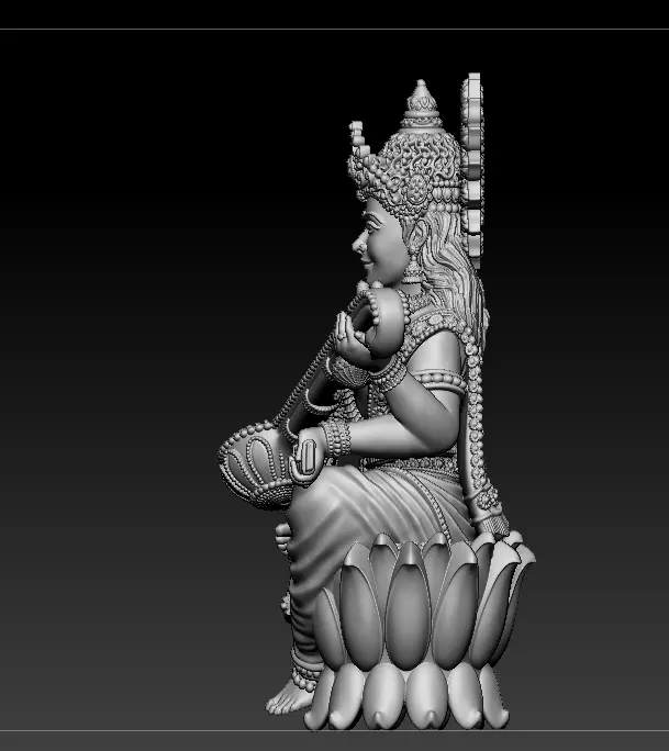 7 pis SARASWATI 3D MODEL  3D print model_9