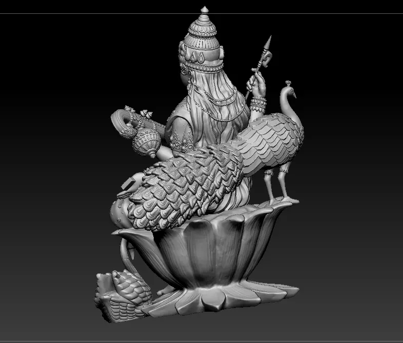 7 pis SARASWATI 3D MODEL  3D print model_19