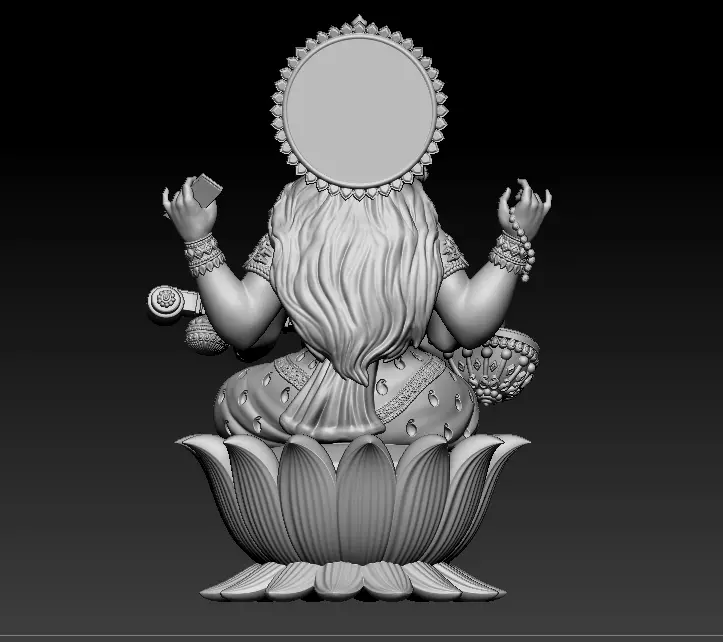 7 pis SARASWATI 3D MODEL  3D print model_13