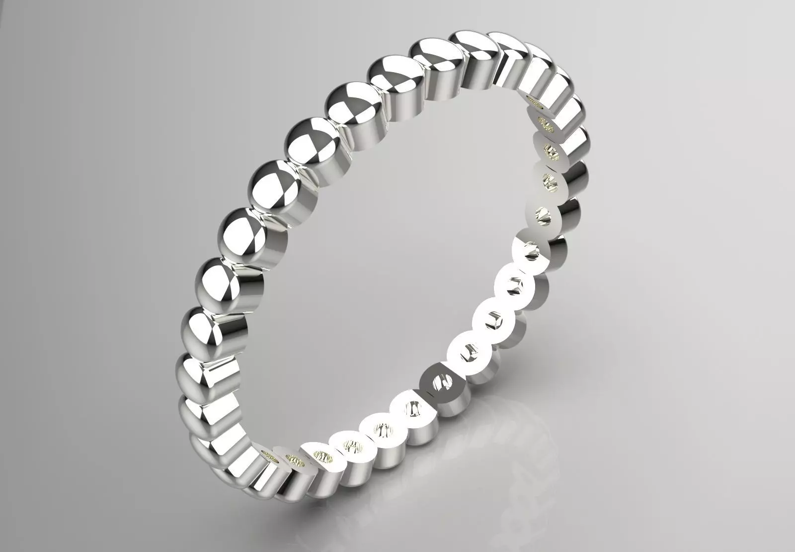 White Gold Bubble Design stl Ring Model gr0134 3D print model